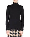 Akris Punto Turtleneck Long-sleeve Modal-stretch Top In Black