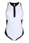TART COLLECTIONS TART COLLECTIONS WOMAN HADLEY CUTOUT TWO-TONE SWIMSUIT WHITE,3074457345618736255