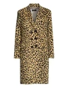 PIAZZA SEMPIONE Animal Print Double Breasted Coat