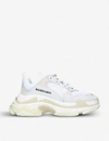 BALENCIAGA TRIPLE S LEATHER AND MESH TRAINERS,93980227