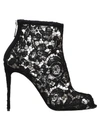 DOLCE & GABBANA DOLCE & GABBANA WOMAN ANKLE BOOTS BLACK SIZE 6.5 VISCOSE, COTTON, POLYAMIDE,11307667KT 7