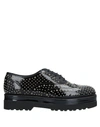 Hogan Lace-up Shoes In Black