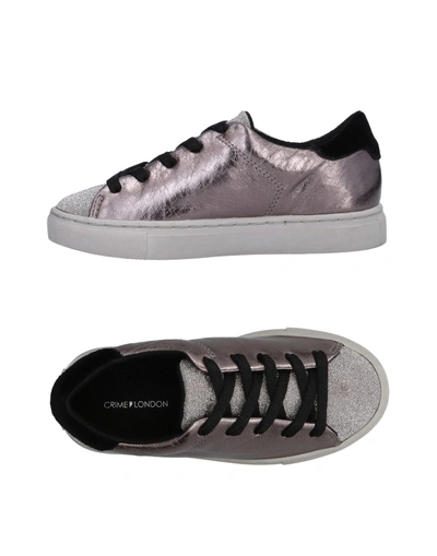 Crime London Trainers In Silver