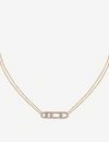 MESSIKA MESSIKA WOMEN'S PINK MOVE PAVÉ 18CT PINK-GOLD AND DIAMOND NECKLACE,10025192