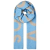 ACNE STUDIOS Toronto logo-intarsia wool blend scarf