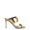 VERSACE GOLD MEDUSA LEATHER MULES
