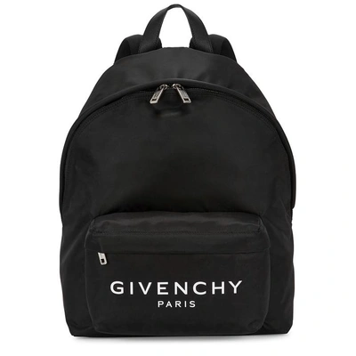 Givenchy Black Logo-print Nylon Backpack