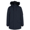 KENZO NAVY FAUX FUR-TRIMMED SHELL PARKA