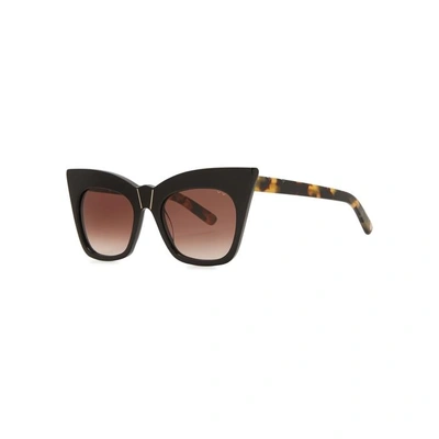 Pared Eyewear Kohl & Kaftans Cat-eye Sunglasses In Black