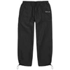 MKI MIYUKI ZOKU BLACK LOGO-EMBROIDERED NYLON TROUSERS