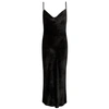 REBECCA VALLANCE KARA BIAS-CUT VELVET SLIP DRESS