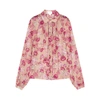 GIAMBATTISTA VALLI FLORAL-PRINT SILK CHIFFON SHIRT