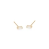 ZOË CHICCO ZOE CHICCO 14CT GOLD AND BAGUETTE DIAMOND STUD EARRINGS,2805065
