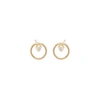 ZOË CHICCO 14CT YELLOW GOLD SMALL DIAMOND CIRCLE STUD EARRINGS,2816813