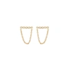 Zoë Chicco 14k Yellow Gold Draped Bezel Diamond Bar Studs In Yellow
