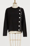 VIVETTA COTTON FACE AND BUTTONS SWEATSHIRT,84/VV220/999