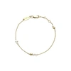 REDLINE 18CT YELLOW GOLD MULTI PEARL CHAIN BRACELET