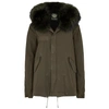 MR & MRS ITALY GREEN FUR-TRIMMED COTTON PARKA
