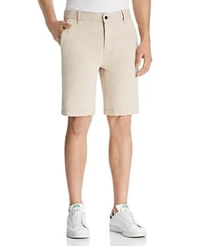 7 For All Mankind Twill Chino Shorts In White Onyx