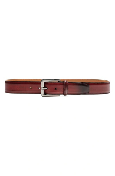 Magnanni Men's Pebbled Leather Belt In Brown