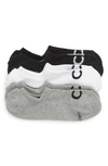 Calvin Klein 3-pack Micro Cushion No-show Socks In Grey Heather/ White/ Black