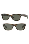 Ray Ban Small New Wayfarer 52mm Polarized Sunglasses - Tortoise In Tortoise