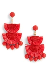 JCREW BEAD & RAFFIA EARRINGS,J4933