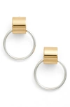 Jenny Bird Faye Knocker Hoop Earrings In Two-tone