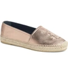 Saint Laurent Monogram Espadrilles In Blush Metal