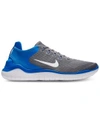 Nike Men's Free Run 2018 Running Sneakers From Finish Line In Gunsmoke/white-signal Blu