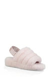 Ugg Fluff Yeah Genuine Shearling Slingback Sandal In Seashell