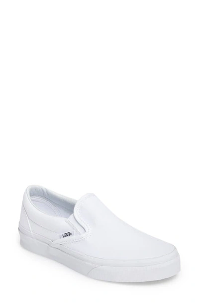 Vans Classic Slip-on Sneakers In Triple White
