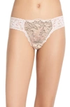 Hanky Panky Regency Original Rise Diamond Thong In Beige/ Slate