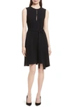 THEORY DESZA BELTED ADMIRAL CREPE FIT & FLARE DRESS,H0709603