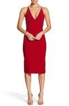 Dress The Population Anita Crepe Cocktail Dress In Red