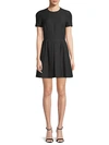 VALENTINO SHORT-SLEEVE FIT-AND-FLARE DRESS,0400098951990