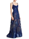 ELIE SAAB Embroidered & Sequined Gown