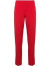 ANTONIO BERARDI MID-RISE SLIM TROUSERS