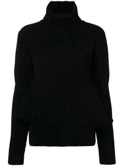 Antonio Berardi Ruffle Sleeve Sweater - 黑色 In Black