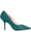 ANNA F ANNA F. GLITTER STILETTO PUMPS - BLUE