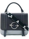 JW ANDERSON NAVY & ICE BLUE LARGE DISC SATCHEL