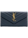 SAINT LAURENT SAINT LAURENT LOULOU WALLET - BLUE