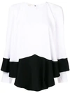 ANTONIO BERARDI ANTONIO BERARDI DRAPED LONG SLEEVE BLOUSE - WHITE