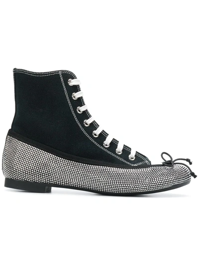 Marco De Vincenzo Sneaker Ballerina Hybrid Boots In Black