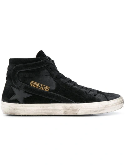 Golden Goose Deluxe Brand Hi-top Slide Sneakers In Black