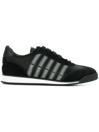 Dsquared2 New Runners小牛皮运动鞋 In Black