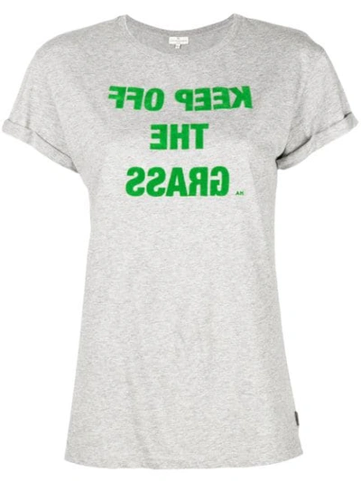 Anya Hindmarch Keep Off The Grass Mirrored T-shirt In Grey