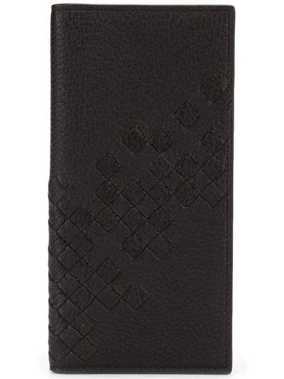 Bottega Veneta Intrecciato Bi-fold Leather Cardholder In Brown