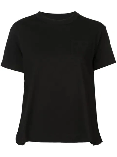 Sacai Flared T-shirt In Black