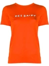 GANNI GANNI BEE HAPPY PRINT T-SHIRT - ORANGE